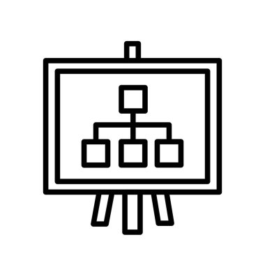 Şema Doğrusal Vektör Simgesi Tasarımı