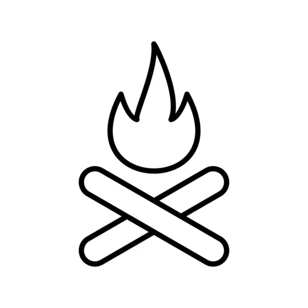 Doğrusal Vektör Simgesi Tasarımı Ateşle — Stok Vektör