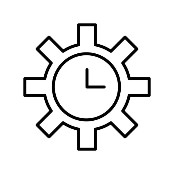 時間管理 線形ベクトルアイコンデザイン — ストックベクタ