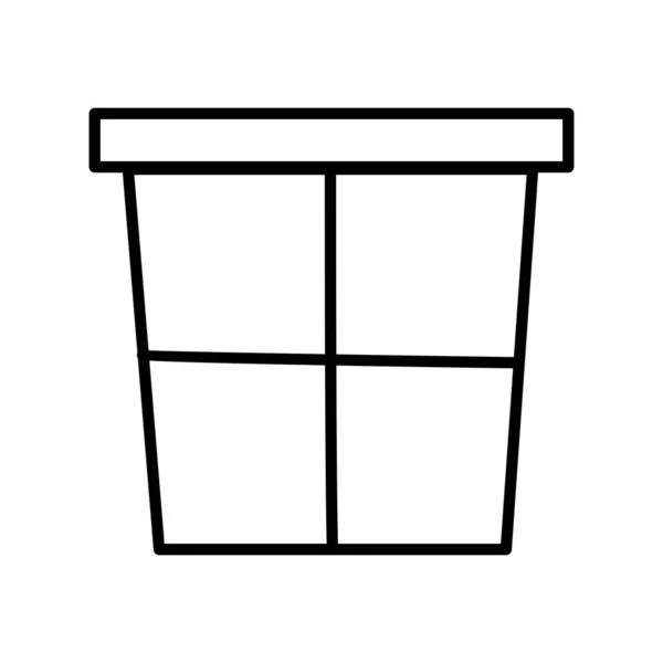 Basket Linear Vector Icon Design — Stock Vector