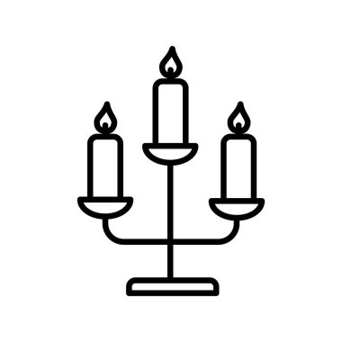 Mumlar Doğrusal Vektör Simgesi Tasarımı