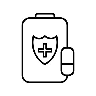 Tabletler Doğrusal Vektör Simgesi Tasarımı