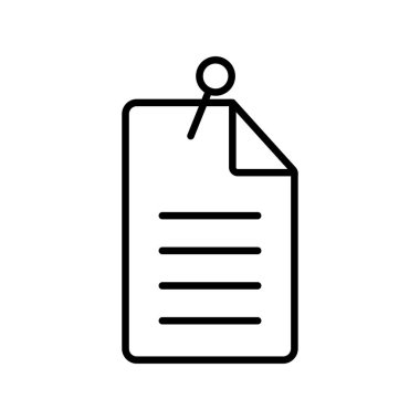 Kağıt Doğrusal Vektör Simgesi Tasarımı