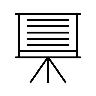 Sunum Doğrusal Vektör Simgesi Tasarımı