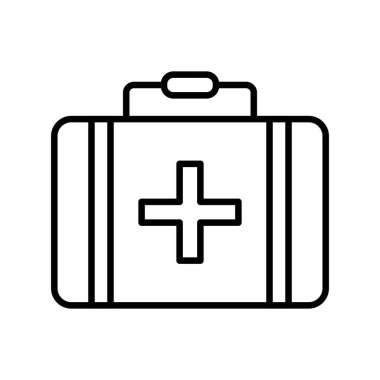 Evrak çantası Doğrusal Vektör Simgesi Tasarımı