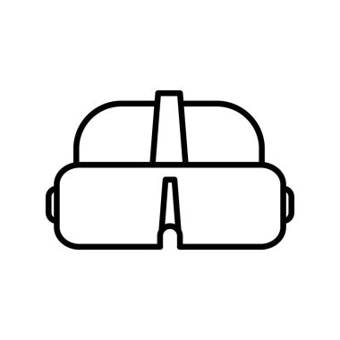 VR Gözlük Vektör Satır Simgesi Tasarımı