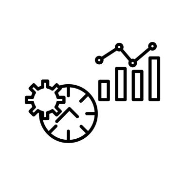Zaman Doğrusal Vektör Simgesi Tasarımı