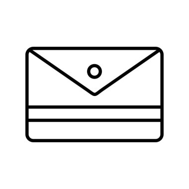 Zarf Doğrusal Vektör Simgesi Tasarımı