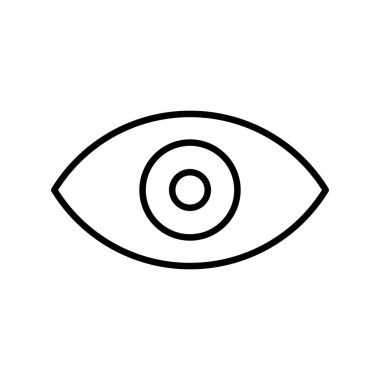 Göz Doğrusal Vektör Simgesi Tasarımı