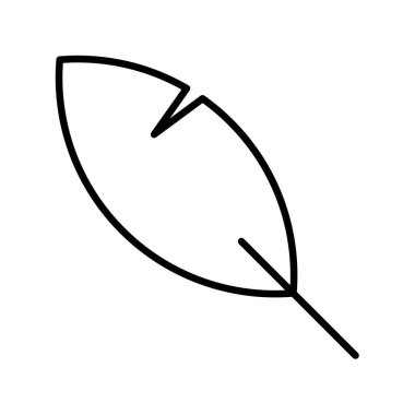 Tüy Doğrusal Vektör Simgesi Tasarımı