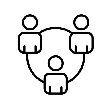 Takım çalışması Doğrusal Vektör Simgesi Tasarımı