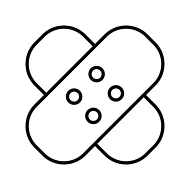 Bandaj Doğrusal Vektör Simgesi Tasarımı