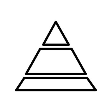Pyramindchart Doğrusal Vektör Simgesi Tasarımı