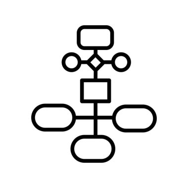 Çalışma Akışı Doğrusal Vektör Simgesi Tasarımı