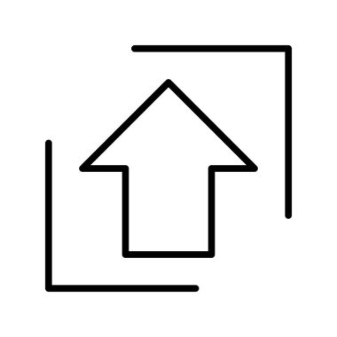 Uparrow Doğrusal Vektör Simgesi Tasarımı