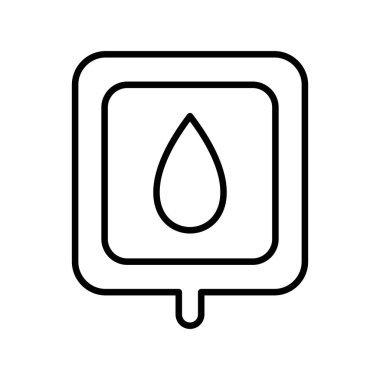 Kan Torbası Doğrusal Vektör Simgesi Tasarımı