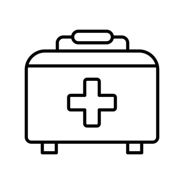 Firstaid Doğrusal Vektör Simgesi Tasarımı
