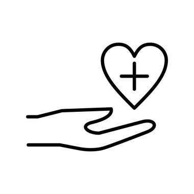 Sağlık Hizmeti Vektör Satırı Simge Tasarımı