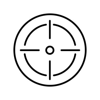 Hedef Doğrusal Vektör Simgesi Tasarımı