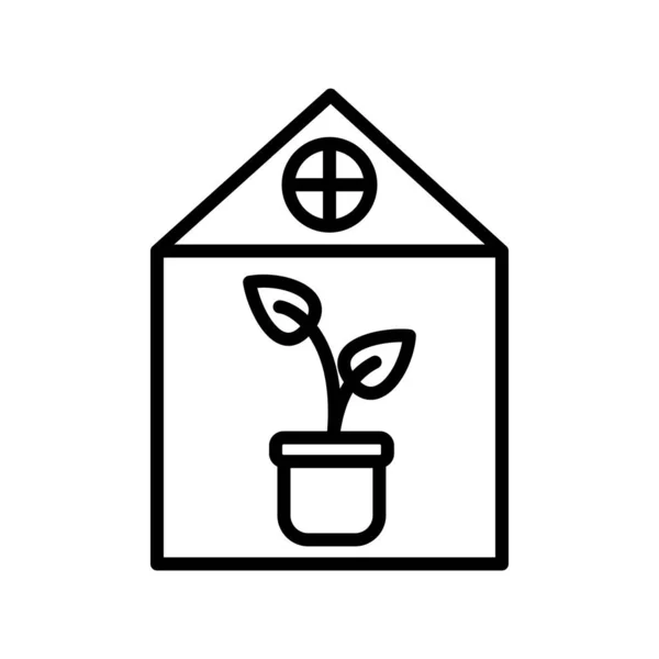 Σχεδιασμός Γραμμικών Διανυσματικών Εικονιδίων Greenhouse — Διανυσματικό Αρχείο