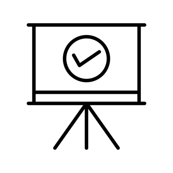 Tick Linear Vector Icon Design — Stockový vektor