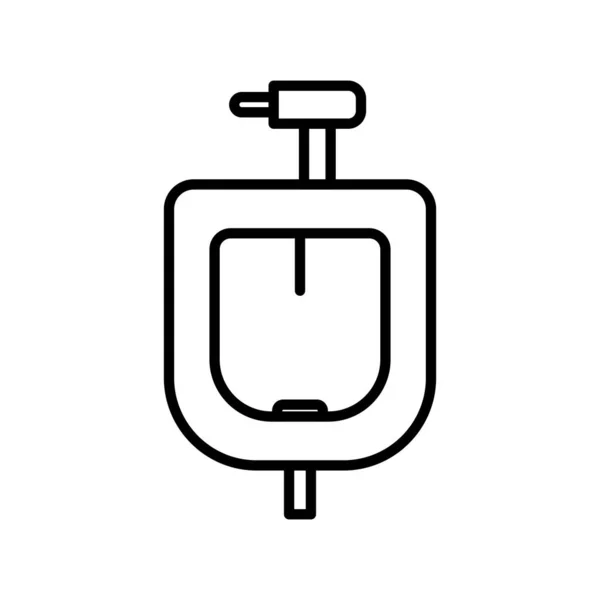 Urinal Vector Line Icon Design — Stock Vector