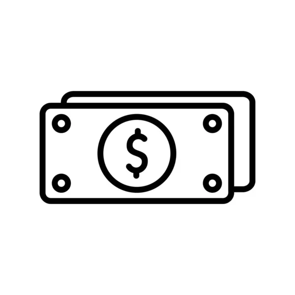 Money Linear Vector Icon Design — Stock Vector