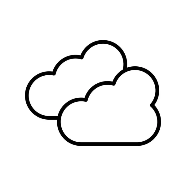 Nube Lineal Vector Icono Diseño — Vector de stock