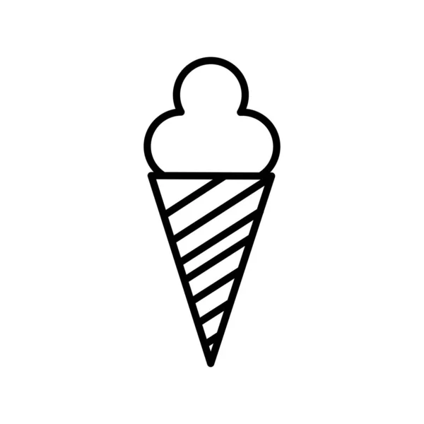 Eiscreme Linearer Vektor Icon Design — Stockvektor