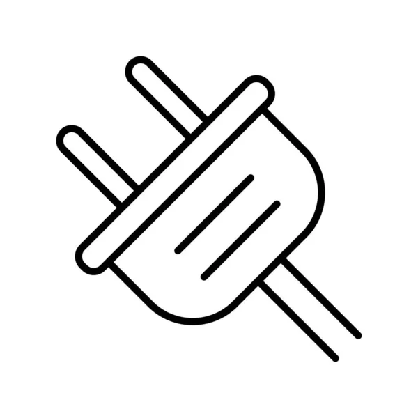 Desain Ikon Vektor Plug Linear - Stok Vektor