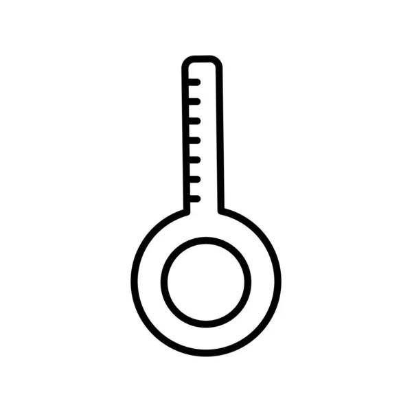 Thermometer Linearvektor Icon Desig — Stockvektor