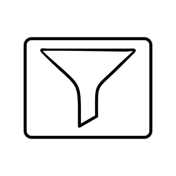 Filter Linear Vector Icon Design — Stock Vector
