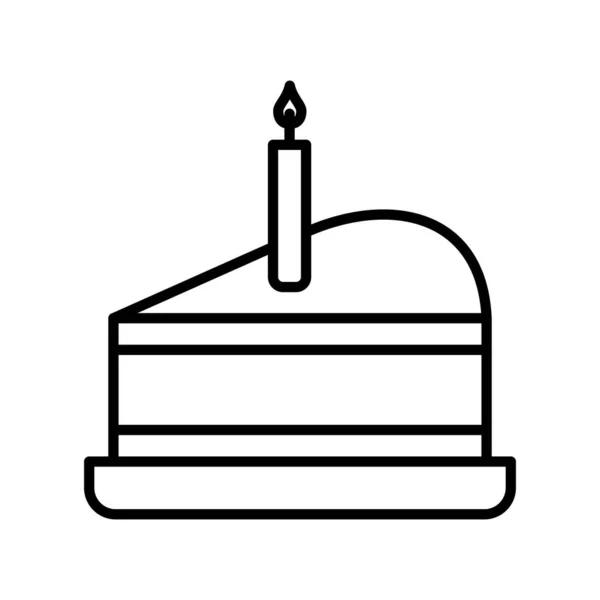 Cakeslice Linearer Vektor Icon Design — Stockvektor