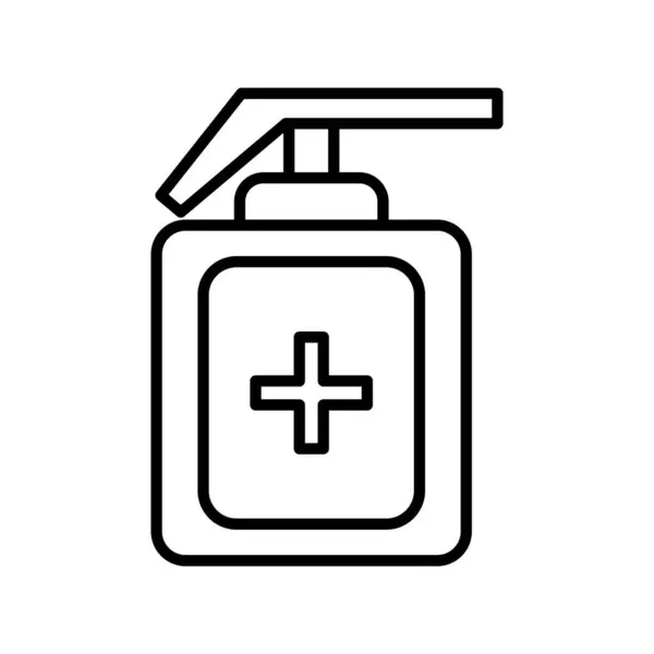 Diseño Lineal Del Icono Del Vector Del Desinfectante — Vector de stock