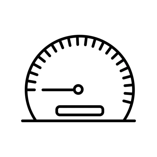 Compteur Vitesse Conception Icône Vectorielle Linéaire — Image vectorielle