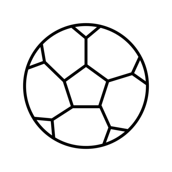 Voetbal Vectorlijn Pictogram Ontwerp — Stockvector