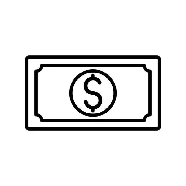 Geld Linearer Vektor Icon Design — Stockvektor