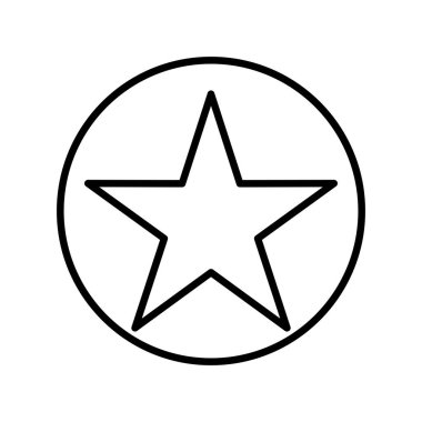 Yıldız Doğrusal Vektör Simgesi Tasarımı