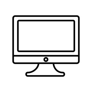 Monitör Ekran Vektörü Simgesi Tasarımı