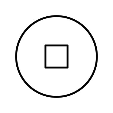 Video Durdurma Doğrusal Vektör Simgesi Tasarımı