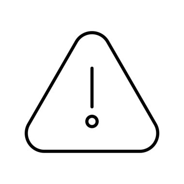 Uyarı Doğrusal Vektör Simgesi Tasarımı