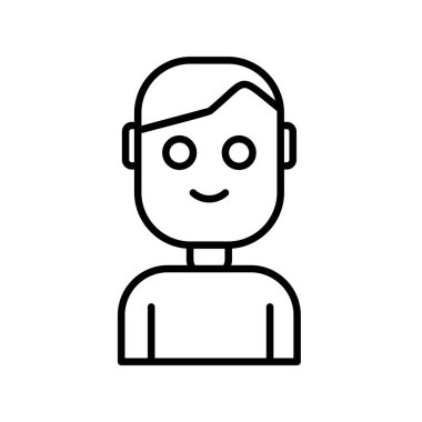 Ajan Doğrusal Vektör Simgesi Tasarımı