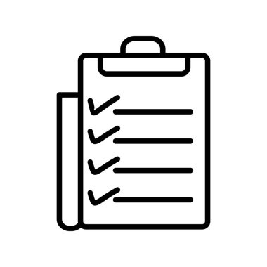 Kontrol Listesi Doğrusal Vektör Simgesi Tasarımı