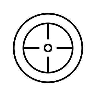 Hedef Doğrusal Vektör Simgesi Tasarımı