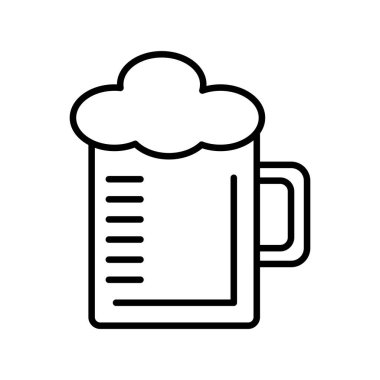 Beermug Doğrusal Vektör Simgesi Tasarımı
