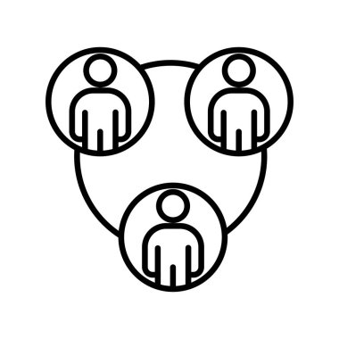 Takım çalışması Doğrusal Vektör Simgesi Tasarımı