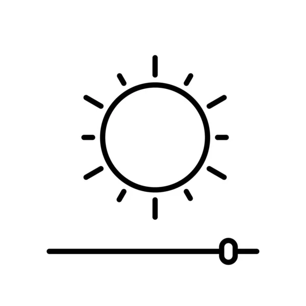 Helligkeit Linearer Vektor Icon Design — Stockvektor