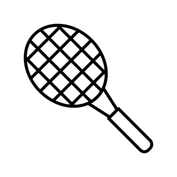 Racket Vector Line Icon Design — Stock Vector