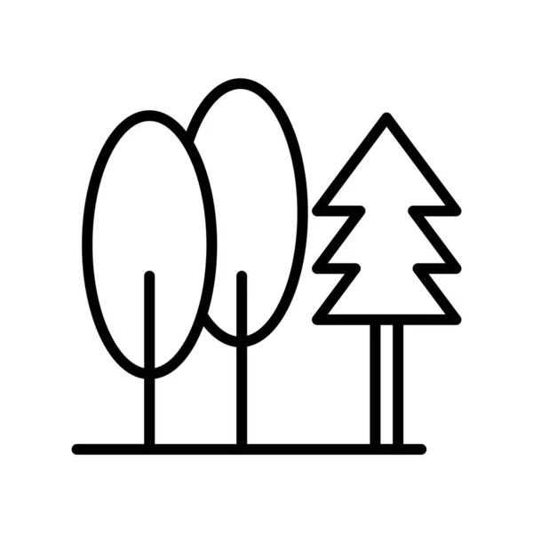 Tree Linear Vector Icon Design — Stockový vektor