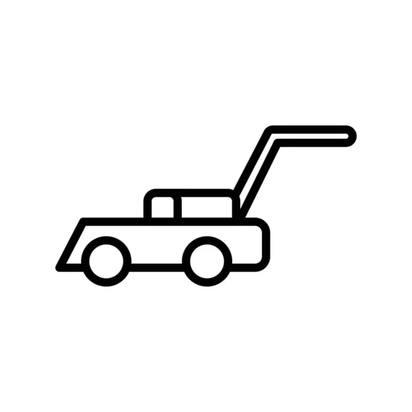 Linear Vector Icon Design Für Rasenmäher — Stockvektor
